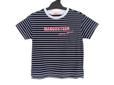 striped printed short-sleeve t-shir striped printed short-sleeve t-shir