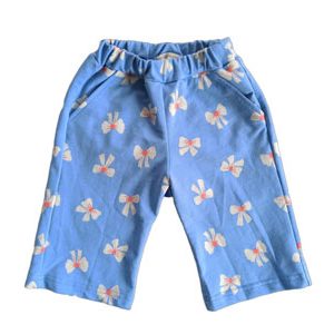 Kids Bow Print Knee-length Shorts